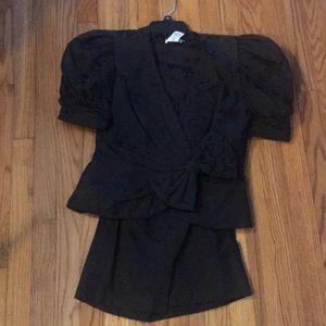Black on black Dress suit